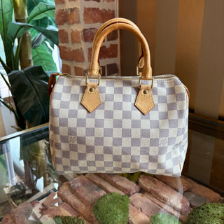 LOUIS VUITTON Damier Azur Speedy 25