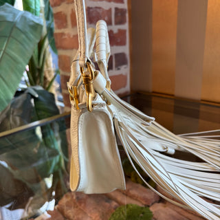 CHLOE White Fringe Mini Marcie