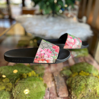 GUCCI Blooms Rubber Slides SZ 40