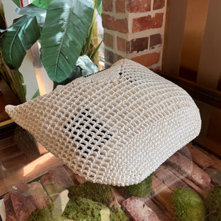 PRADA White Raffia Shopping Tote