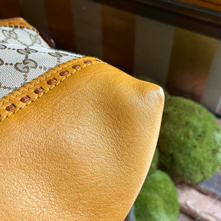 GUCCI Crafty Yellow GG Canvas Tote Bag