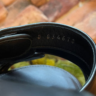 CHANEL Black Leather CC Turn Lock Block Heel Sandals SZ 39.5 (US 9.5)