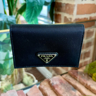 PRADA Black Nylon Card Wallet