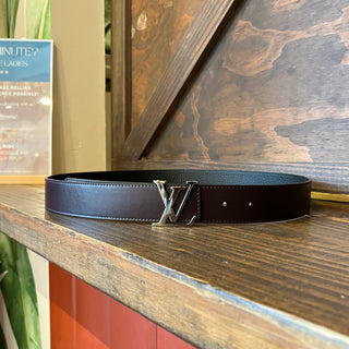 LOUIS VUITTON Black Brown Reversible Leather Belt 95/38