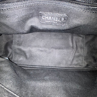CHANEL Black Diamond Stitch Accordion Flap