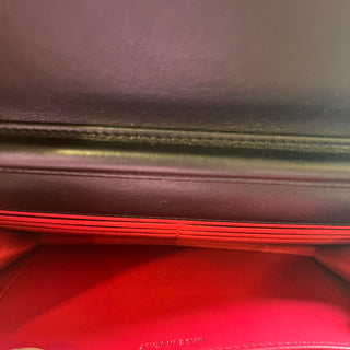 CHANEL Gabrielle Wallet On Chain Black White Quilted Lambskin Crossbody