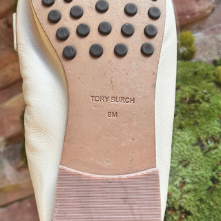 TORY BURCH Off White Loafers SZ 8