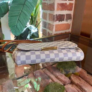 LOUIS VUITTON Favorite MM Damier Azur Canvas Crossbody