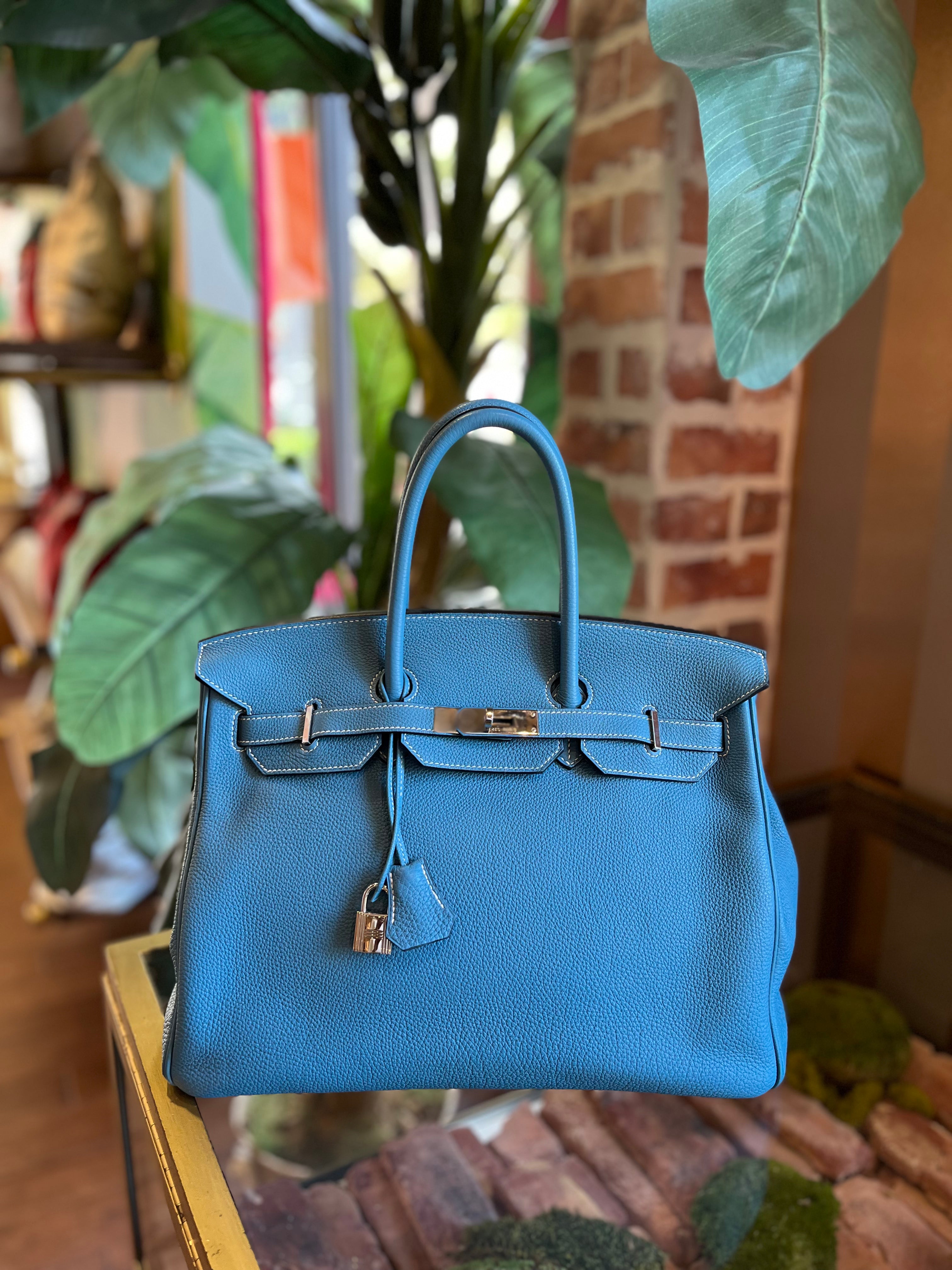 Hermes birkin 35 on sale blue