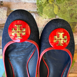 TORY BURCH Denim Ballet Flats SZ11