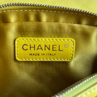 CHANEL New Mini Flap Yellow Quilted Lambskin Leather Shoulder Bag