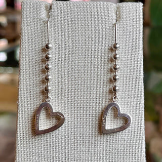 GUCCI Sterling Silver Heart Toggle Boule Earrings