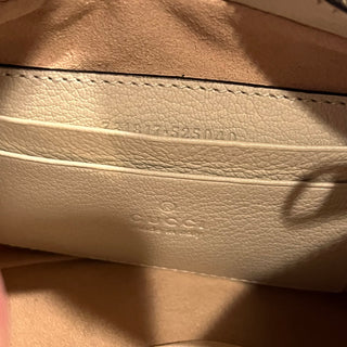 GUCCI Aphrodite Small Mystic White Goatskin Shoulder Bag