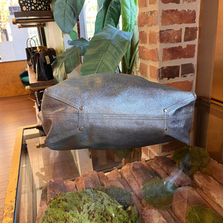 TIFFANY & CO Reversible Metallic Silver Suede Tote Bag