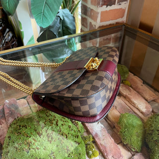 LOUIS VUITTON Wight Damier Ebene Bordeaux Canvas Shoulder Bag