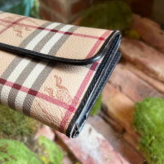 BURBERRY Brown Nova Check Canvas Wallet
