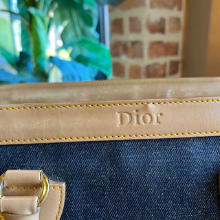 CHRISTIAN DIOR Vintage Blue Denim Tote