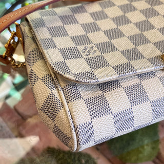 LOUIS VUITTON Favorite MM Damier Azur Canvas Crossbody