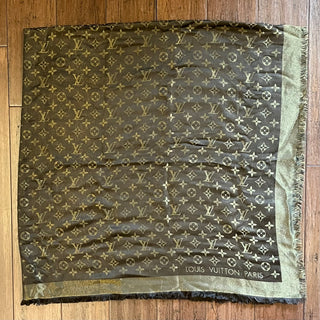 LOUIS VUITTON Brown Monogram Shine Shawl