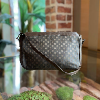 FENDI Brown Vintage Mini Zucca Print Camera Crossbody Bag