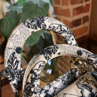 DIOR Lady Dior Medium Dior Zodiac Embroidery Tote