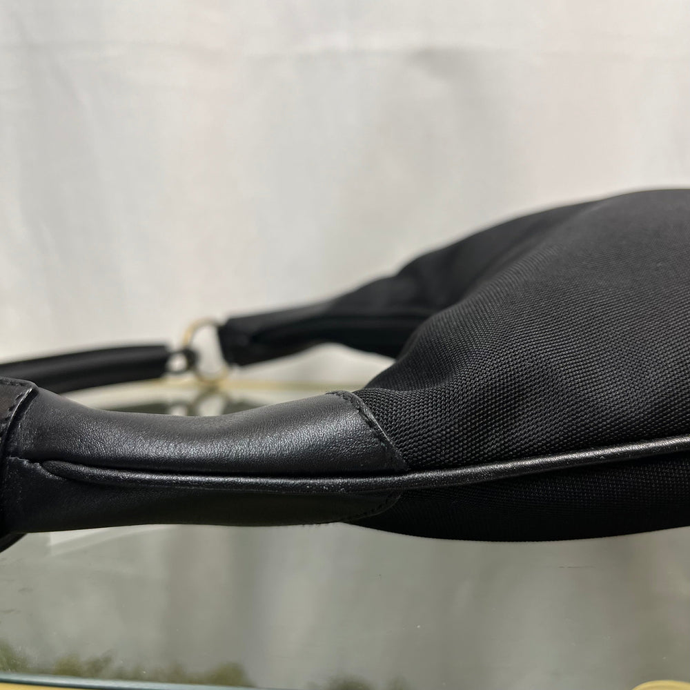 GUCCI Vintage Canvas Black Shoulder Bag