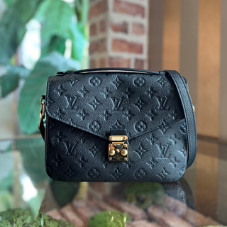 LOUIS VUITTON Pochette Metis Black Monogram Empriente Top Handle Bag