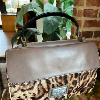 VALENTINO Leopard Pony hair Top Handle DIA321