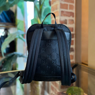 GUCCI Small Off The Grid Black GG Nylon Backpack Bag