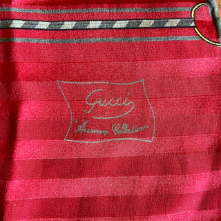 GUCCI Vintage Red Silk Scarf
