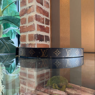 LOUIS VUITTON LV Initiales Reversible Coated Canvas Belt SZ 95/38