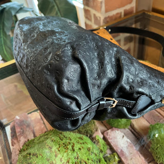 MCM Cognac Embossed Visetos Monogram Hobo Bag