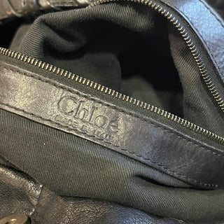 CHLOE Silverado Black Leather Hobo Bag