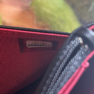 CHANEL Gabrielle Wallet On Chain Black White Quilted Lambskin Crossbody