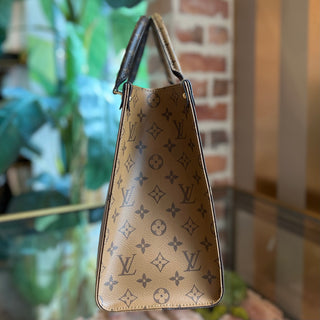 LOUIS VUITTON OnTheGo MM Brown Monogram Reverse Monogram Coated Canvas Tote Bag