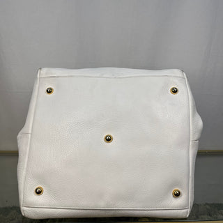 LOEWE Calle Leather White Hobo Shoulder Bag