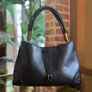 GUCCI Black Leather Shoulder Bag