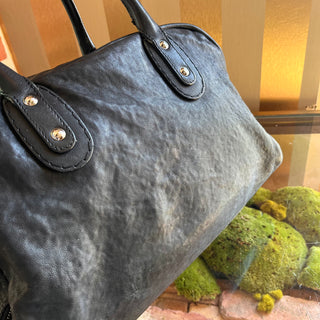 CHANEL Rue de Cambon Large Black Caviar Leather Bowling Bag