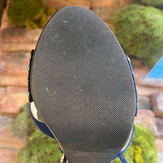 JIMMY CHOO Blue Suede Sandals SZ 39 (US 9)