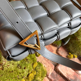 BOTTEGA VENETA Cassette Thunder Nappa Maxi Intreccio Padded Crossbody