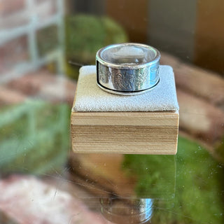 GUCCI GG 925 Sterling Silver Flora Engraved Ring 21