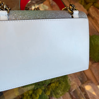 CHRISTIAN LOUBOUTIN Elisa Mini Multicolor Snow Glitter Calfskin Shoulder Bag