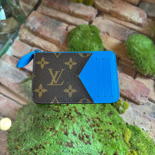 LOUIS VUITTON Blue Romy Card Holder