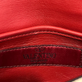 VALENTINO Embroidered Sequin Linen Canvas Rockstud Crossbody