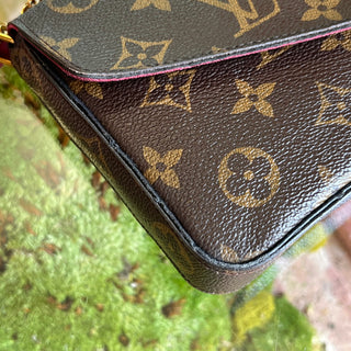 LOUIS VUITTON Felicie Pochette Brown Monogram Canvas Crossbody