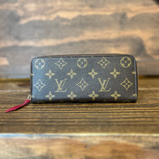 LOUIS VUITTON Clemence Fuchsia Monogram Canvas Wallet