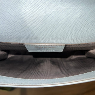 FERRAGAMO Light Blue Ginny Chain Shoulder Bag Medium