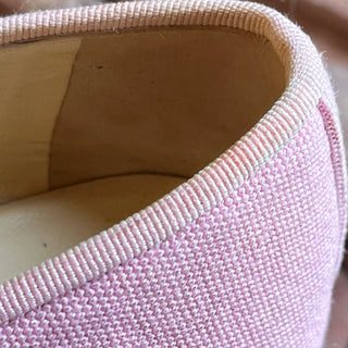 CHANEL Cap Toe Pink Canvas Flats SZ 39 (US 9)