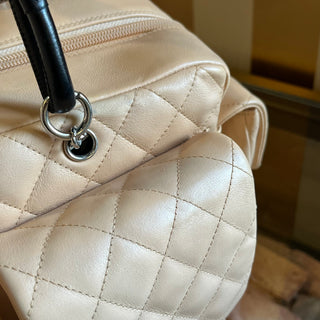 CHANEL Cambon Multipocket Large Beige Calfskin Reporter Bag