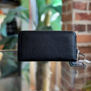 PRADA Long Black Leather Wallet